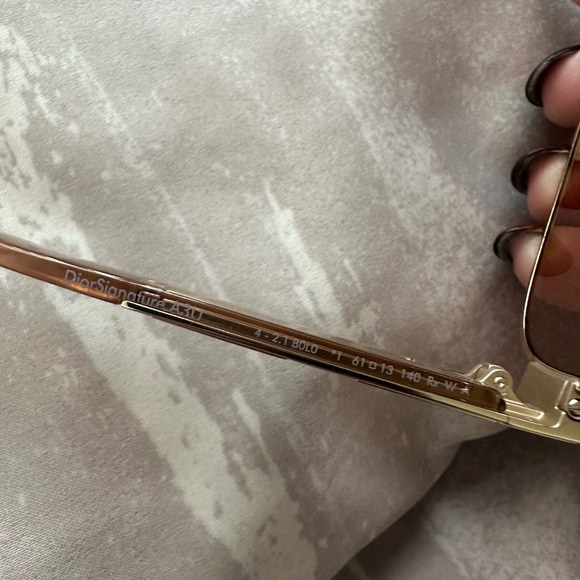 Christian Dior Gold Aviator Sunglasses - Picture 9 of 12